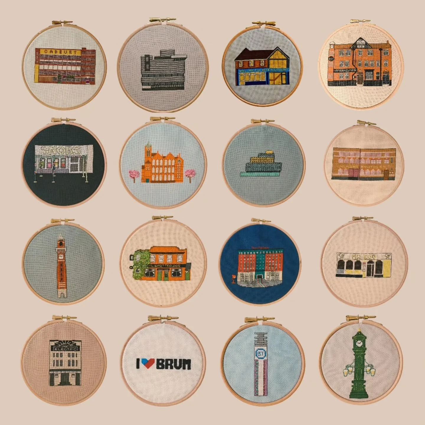 Birmingham cross-stitch kits are available to buy from my website again...! 🪡

(Can tell it's been ages since I've posted because it took forever scrolling to find that needle emoji)