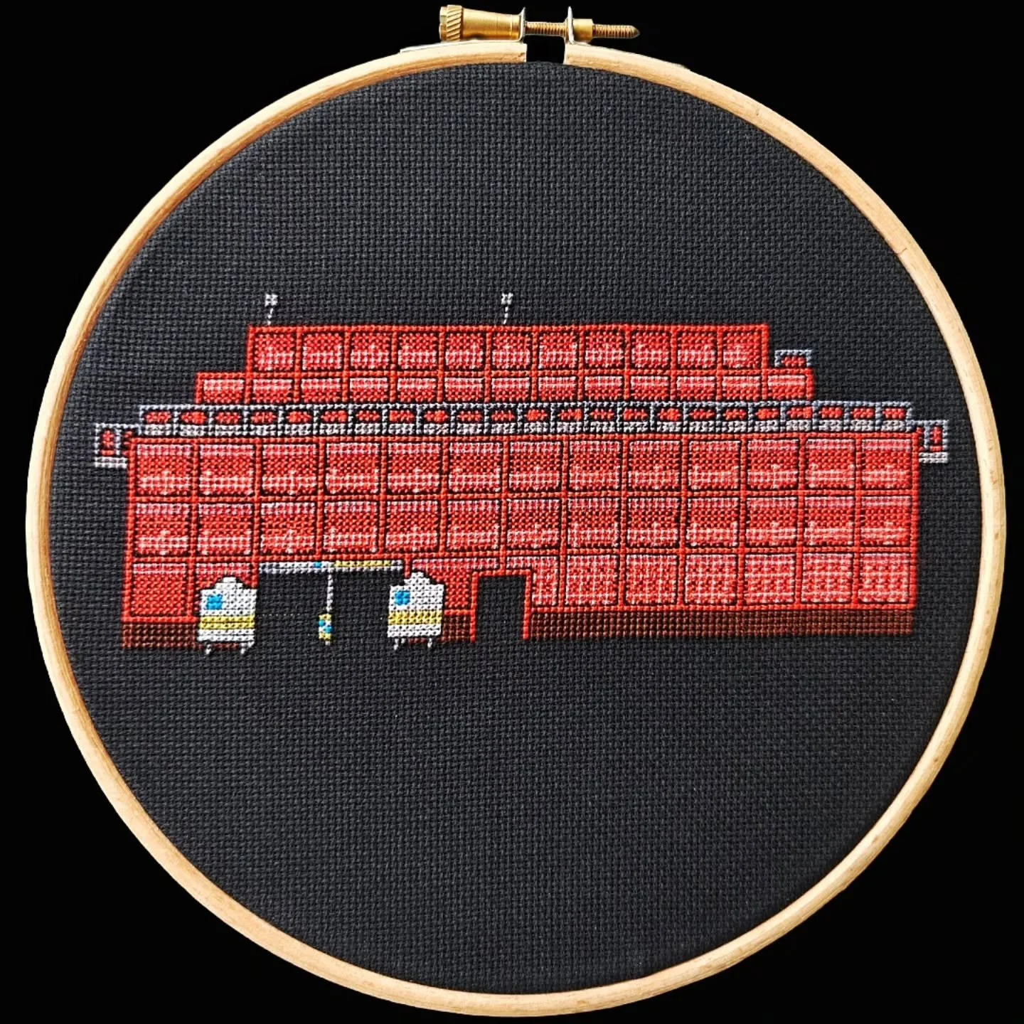 I was so desperately trying to finish this in time for April Fool's Day that I've missed a bit and added a load of backstitch at the top that wasn't in my pattern. 😅

I'm not really releasing The Cage as a kit. I think that could finish me off. But 