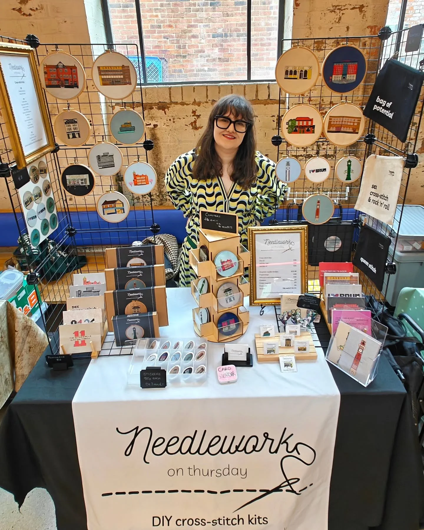 Happy bank holiday Monday! 🥳 Today @birminghamartisanmarkets is at @saintpaulsmarket and everything smells amazing and I think I'm about to put on a stone. 🤤

#artisanmarket #birmingham #crossstitch