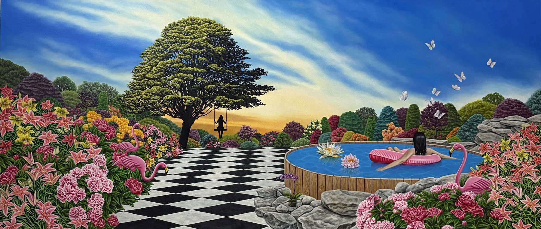 Oil on canvas, 30" x 70"