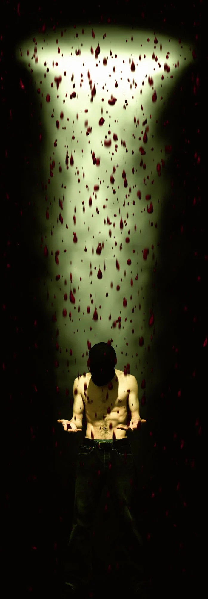 death of a painter (triptych)
Chromogenic cibachrome print mounted on to aluminium 
front face glass mounting
Edition of 3
150 x 52 cm 