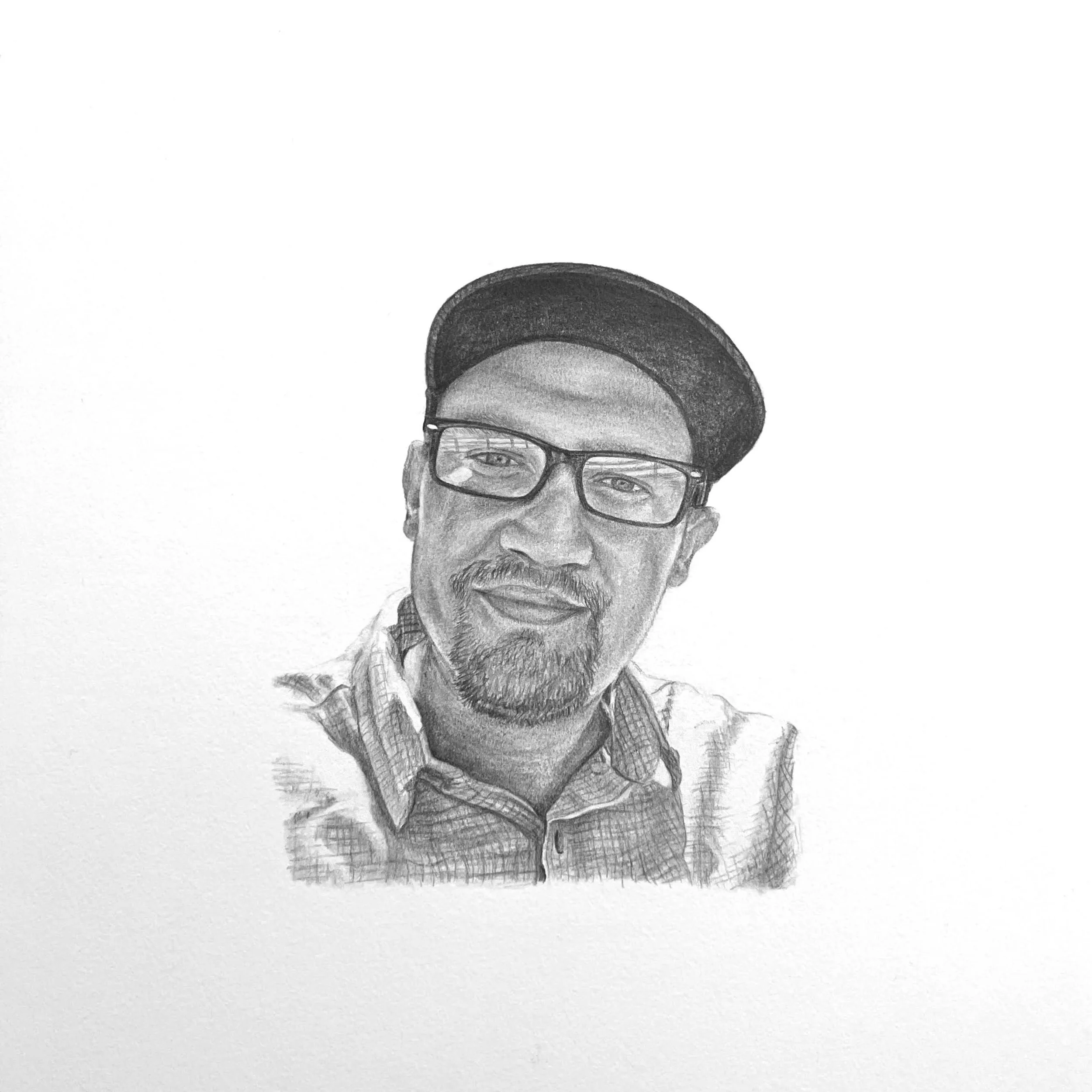 "Kyle", 11"x15", graphite on paper, 2022