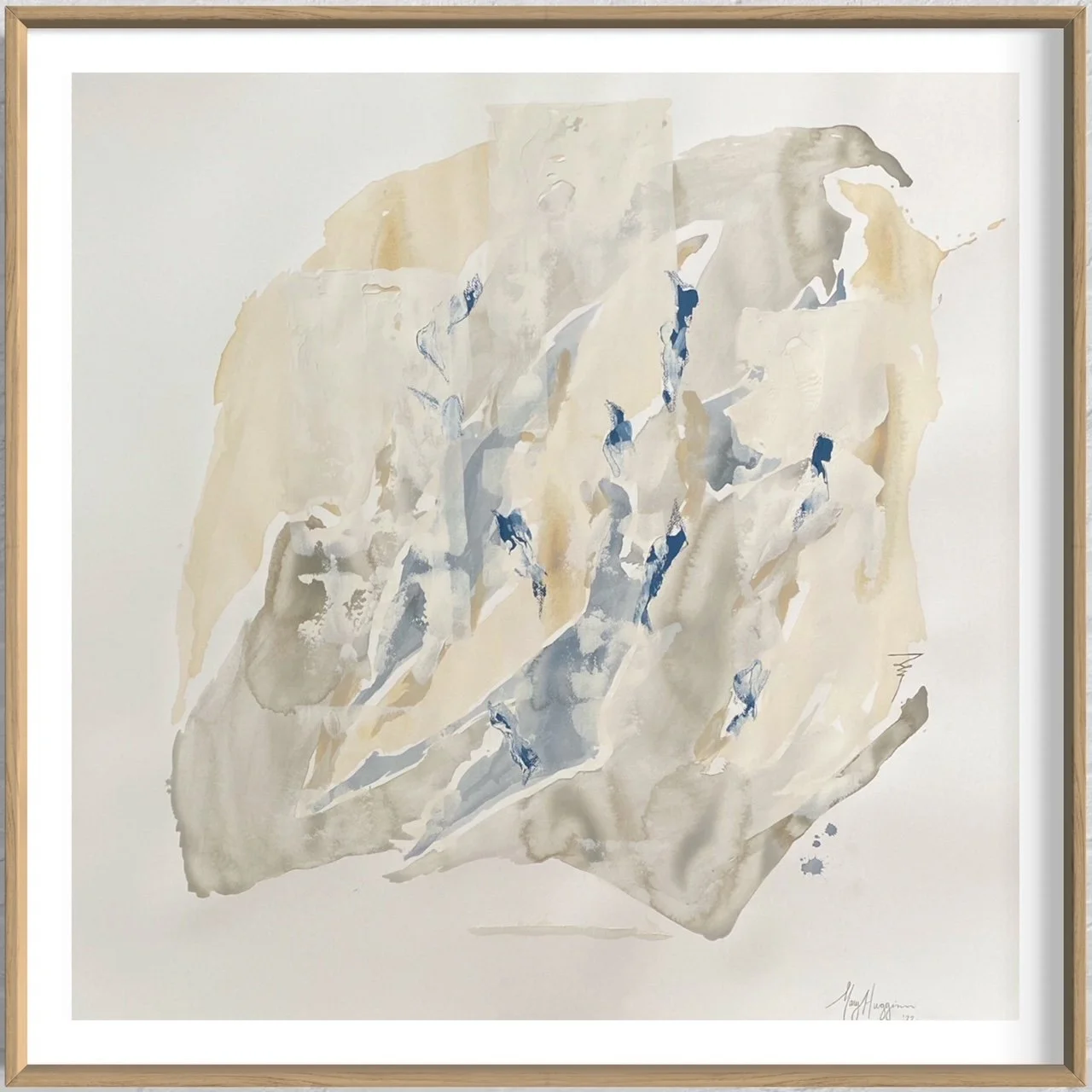 By the River (1), 44x44" mixed media on Arches Paper, Commission 2022