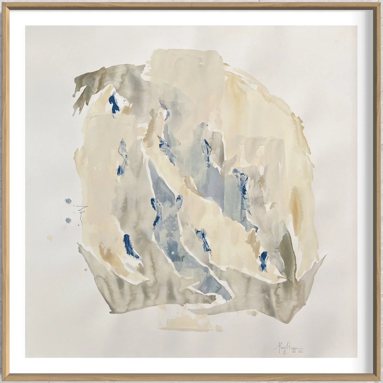 By the River (2), 44x44" mixed media on Arches Paper, Commission 2022