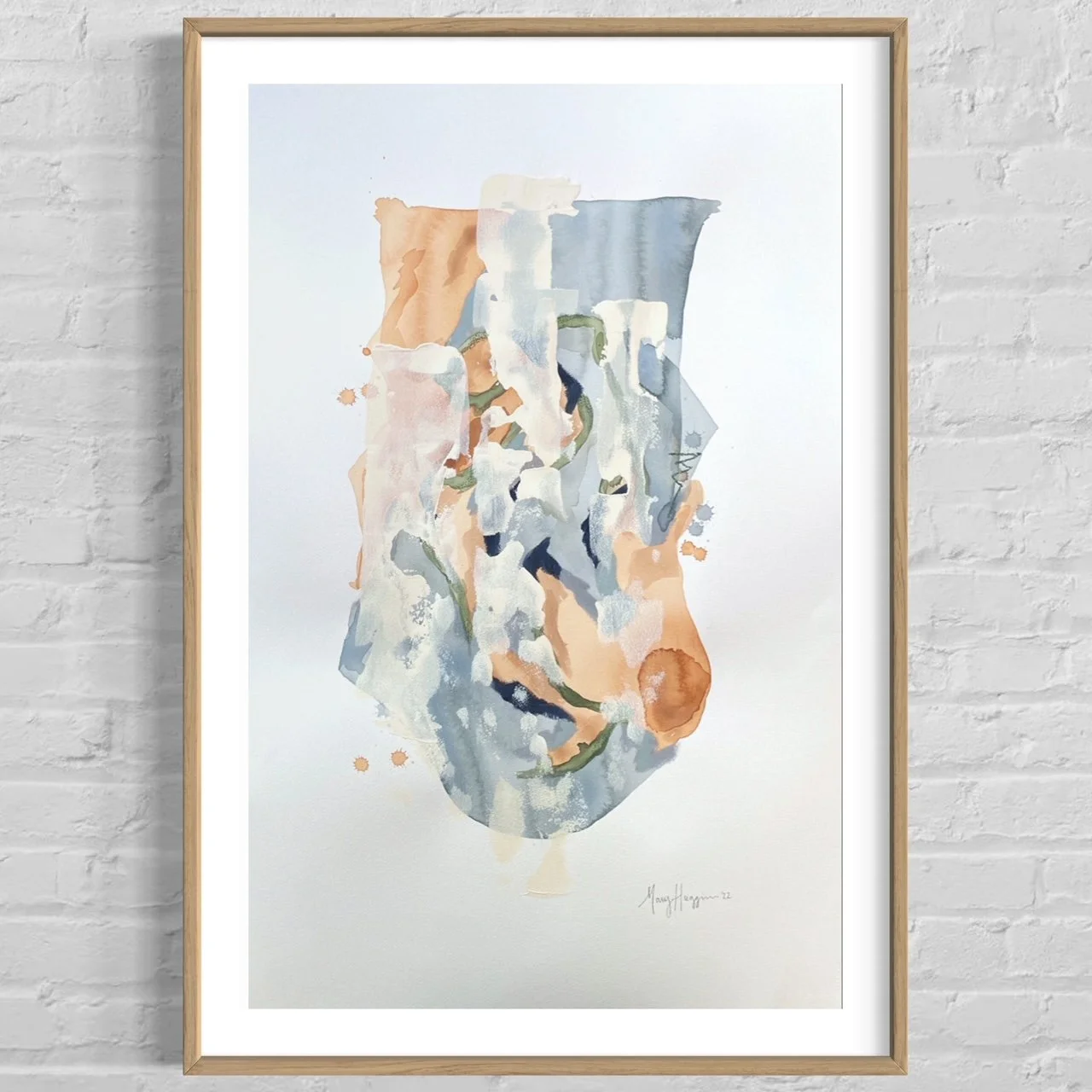 Peggram (3), 40x26" mixed media on Arches Paper, Commission 2022