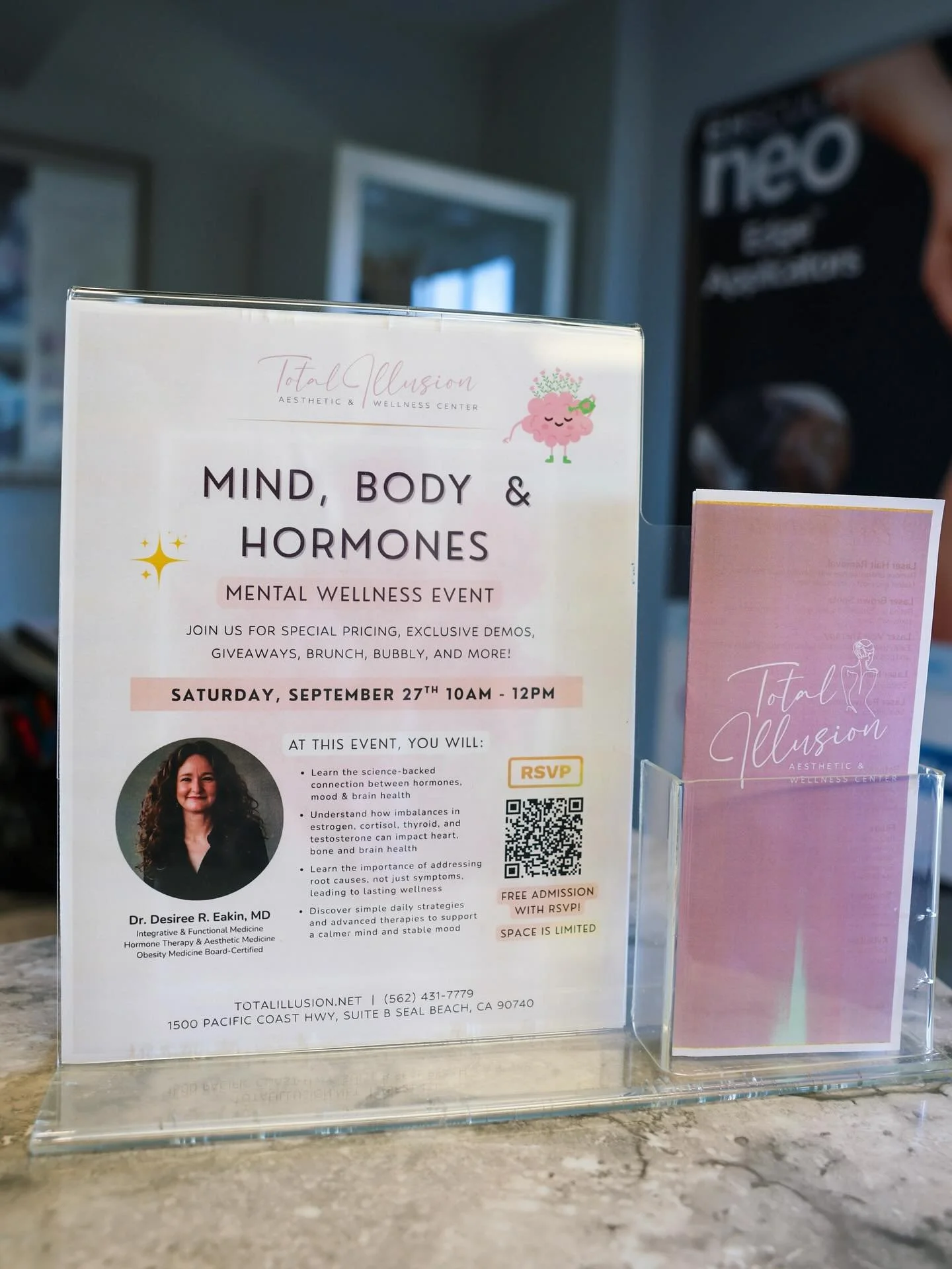 ✨ Mind, Body &amp; Hormones ✨
Join us at Total Illusion Aesthetic &amp; Wellness Center for a special Mental Wellness Event designed to help you feel your absolute best&mdash;inside and out.

📅 Saturday, September 27th | 10AM &ndash; 12PM
📍 1500 Pa