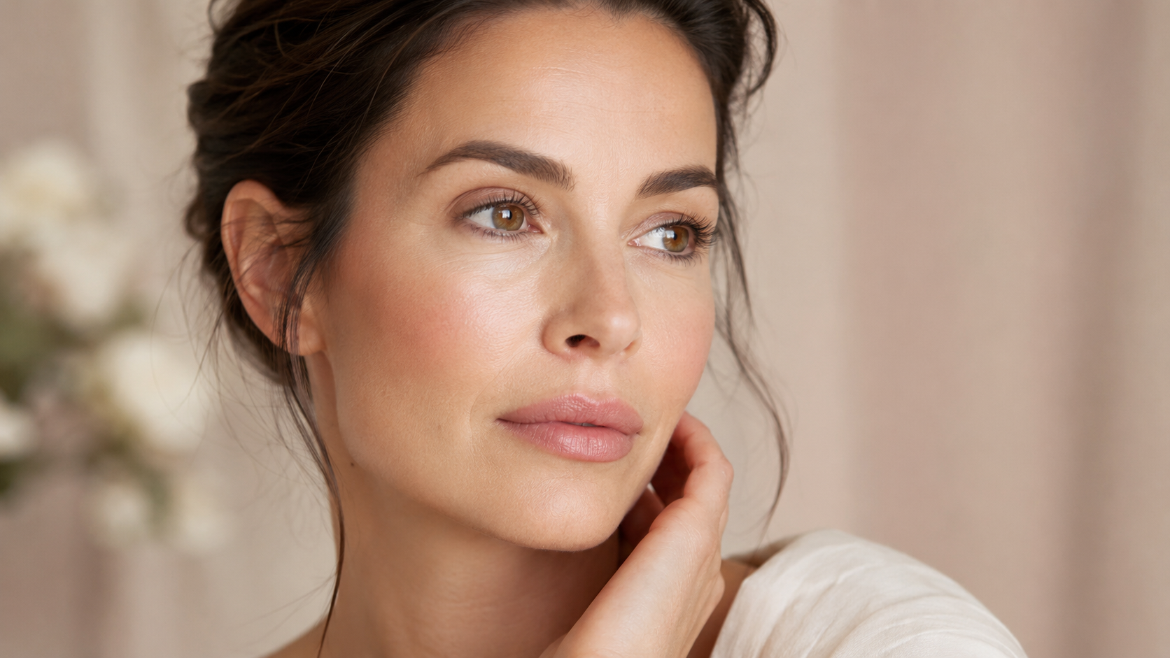 serene woman in soft light