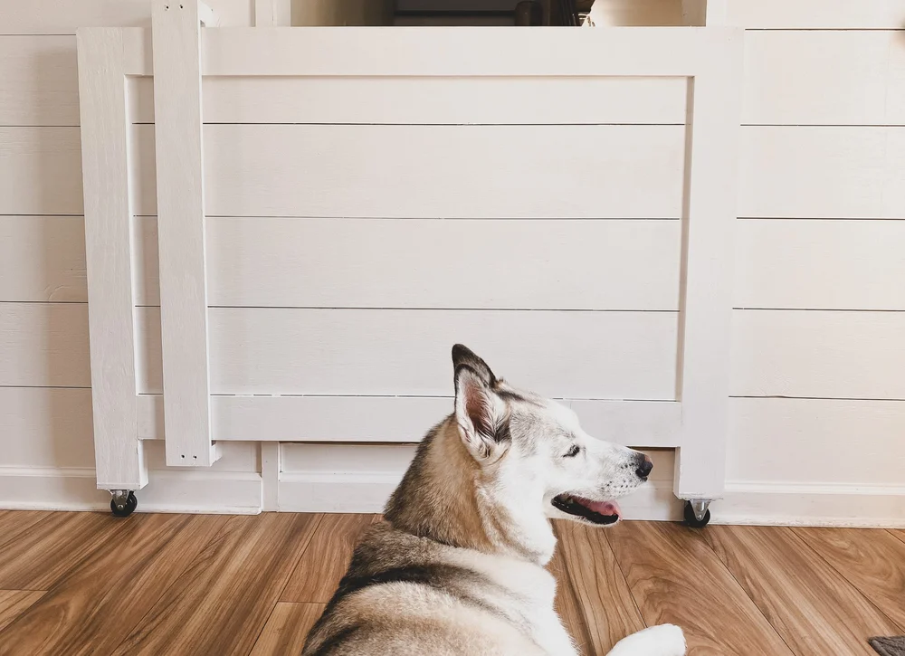 DIY Farmhouse Dog Gate — The Wandering Home