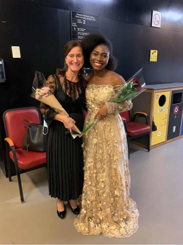 Ruth with her collaborative pianist, Louise Pelletier after her Master's recital (2021)