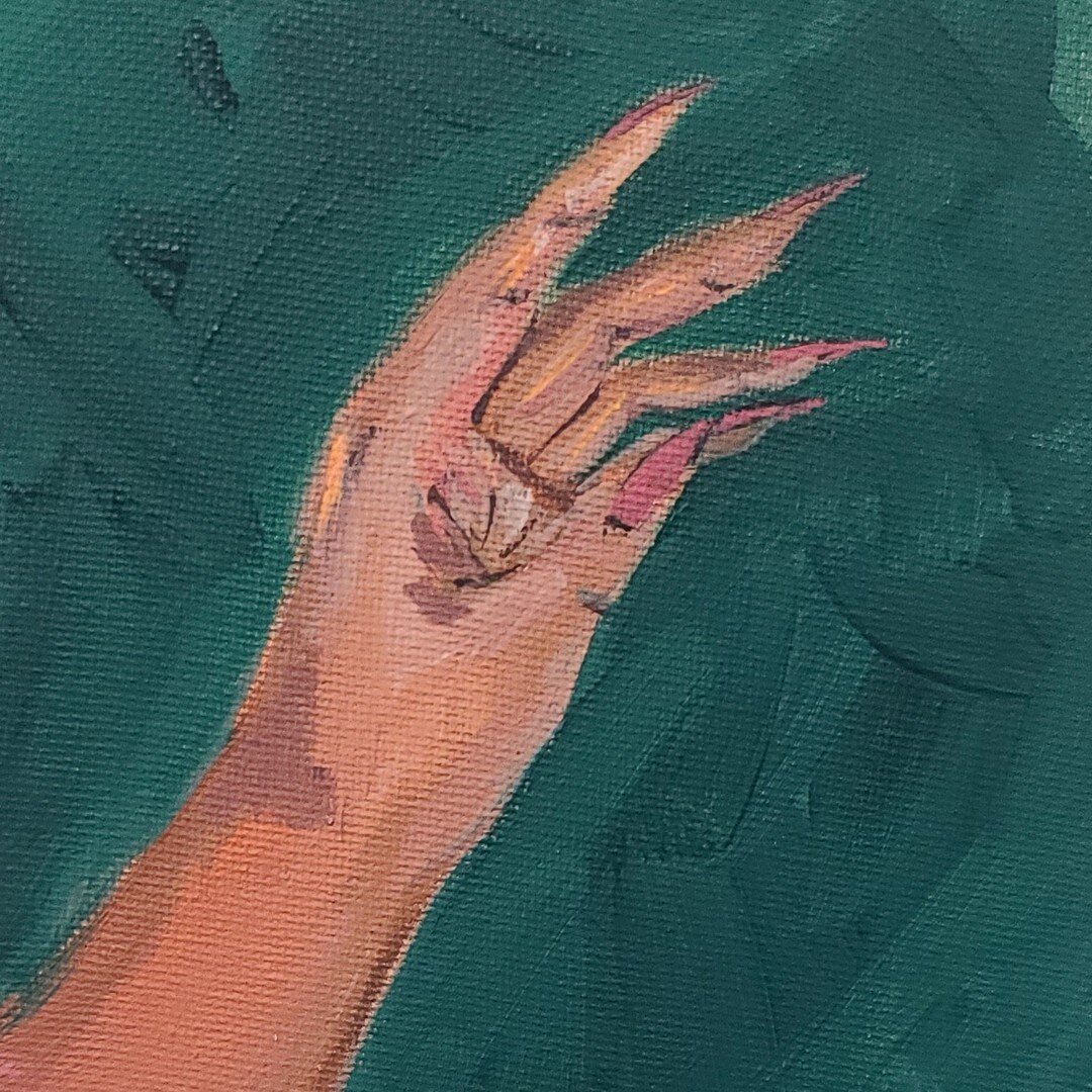 I love doing studies because they're just to get the creative flow going. 
.
#handstudypainting #handstudyart