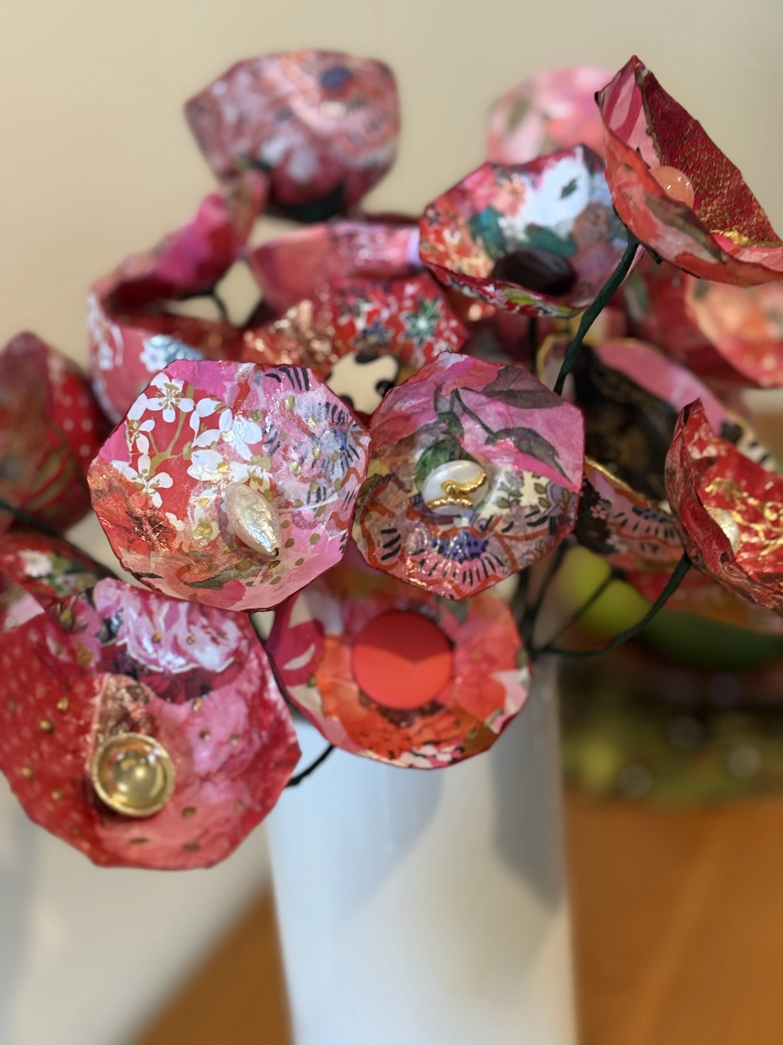 Collage Paper Flowers Workshop