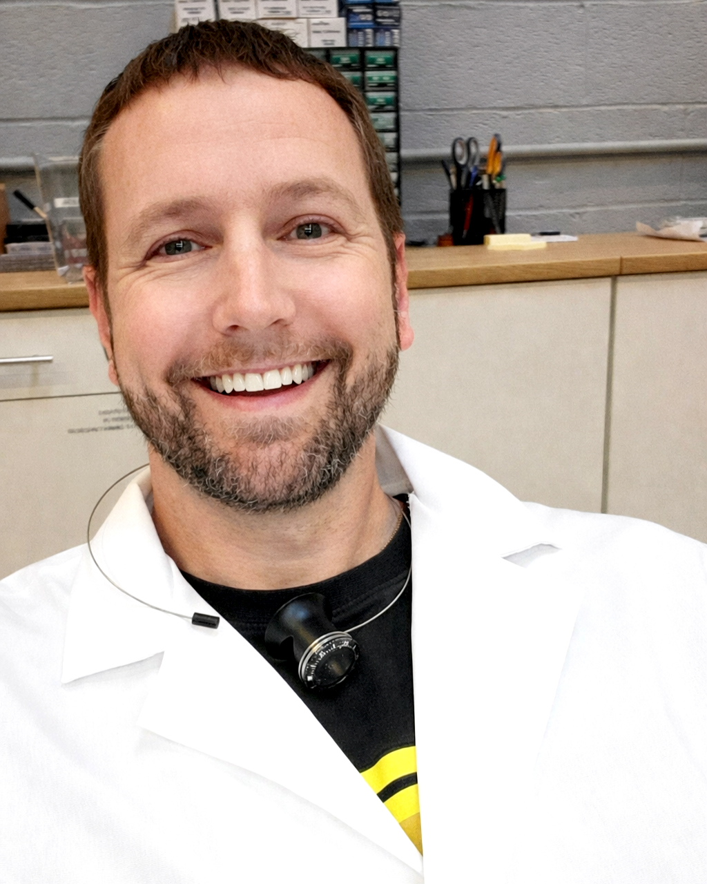 watchmaker in labcoat