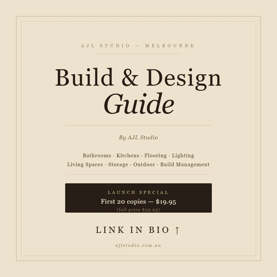 Copies are going. Have you got yours yet? ⏳

The Build &amp; Design guide is the shortcut that saves you from the mistakes most homeowners only discover mid-reno. 
8 chapters, real project experience, zero fluff.

Still $19.95 for a few more copies, 