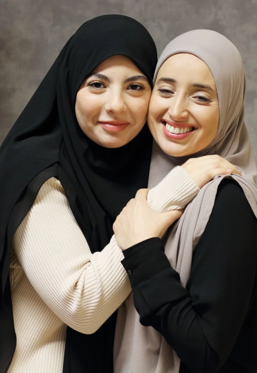 instant hijab zwart en taupe_Petit Sam