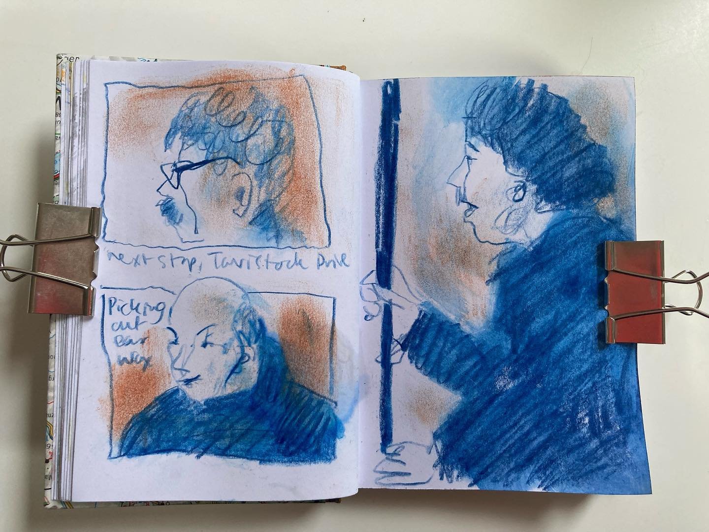 Some quick bus drawings from yesterday tidied up a bit today&hellip;.

#drawdrawdraw #draweveryday
#drawnfromlife
#sketchbookpage
#dailysketch #sketchdaily #dailydrawing #observationaldrawing 
#sketchbookpage
#walktosee #pleinair
#reportagedrawing #d