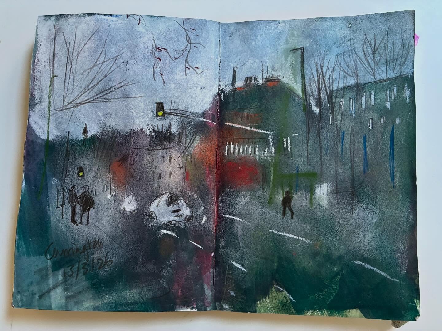 Sherwood and Carrington drawing -all a bit loose and floaty!
#mindfuldrawing #walktosee