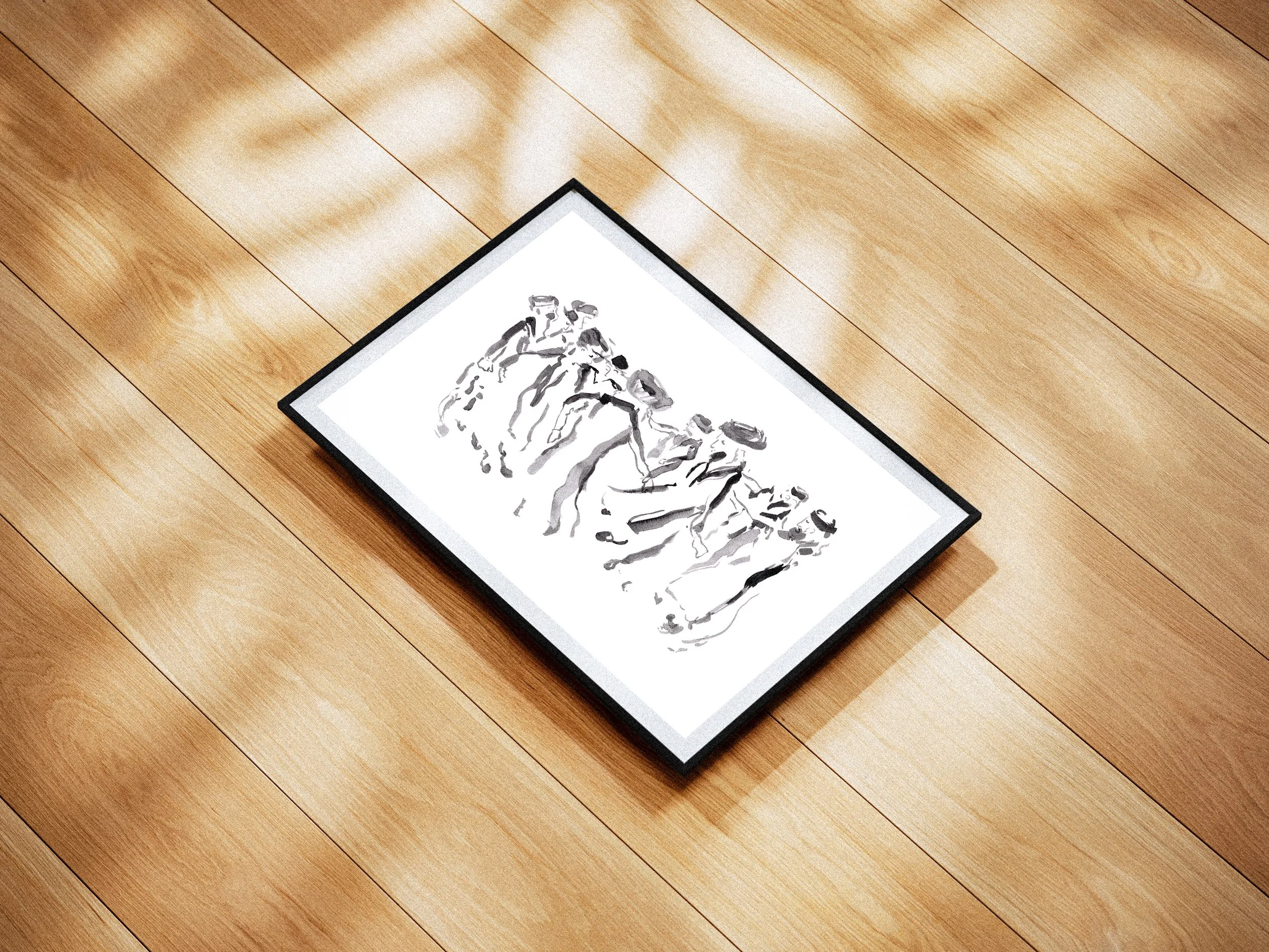 Dancing Hassidim Print by Chaya Toron