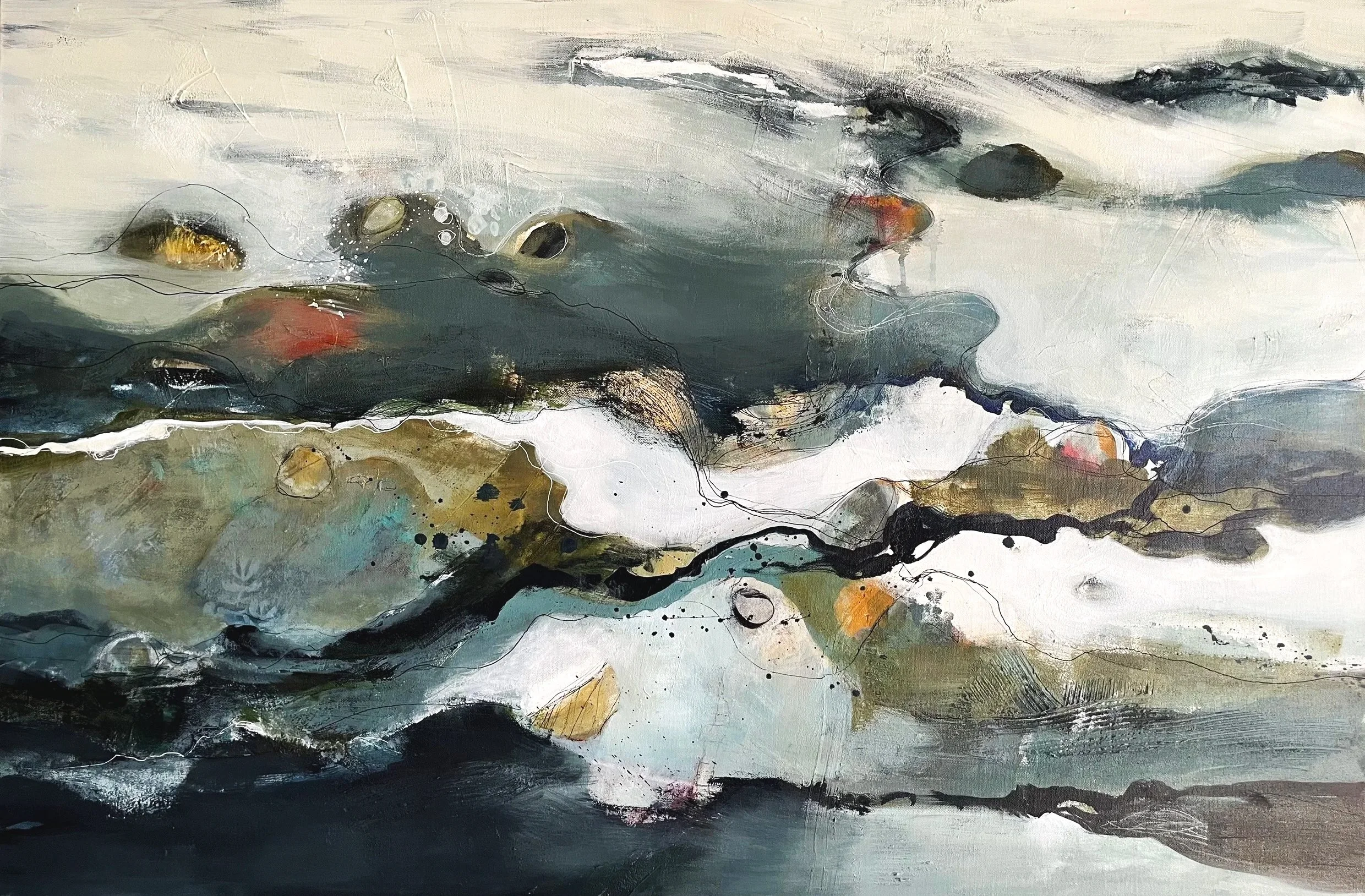 Angry River - acrylic on canvas 47"x31"