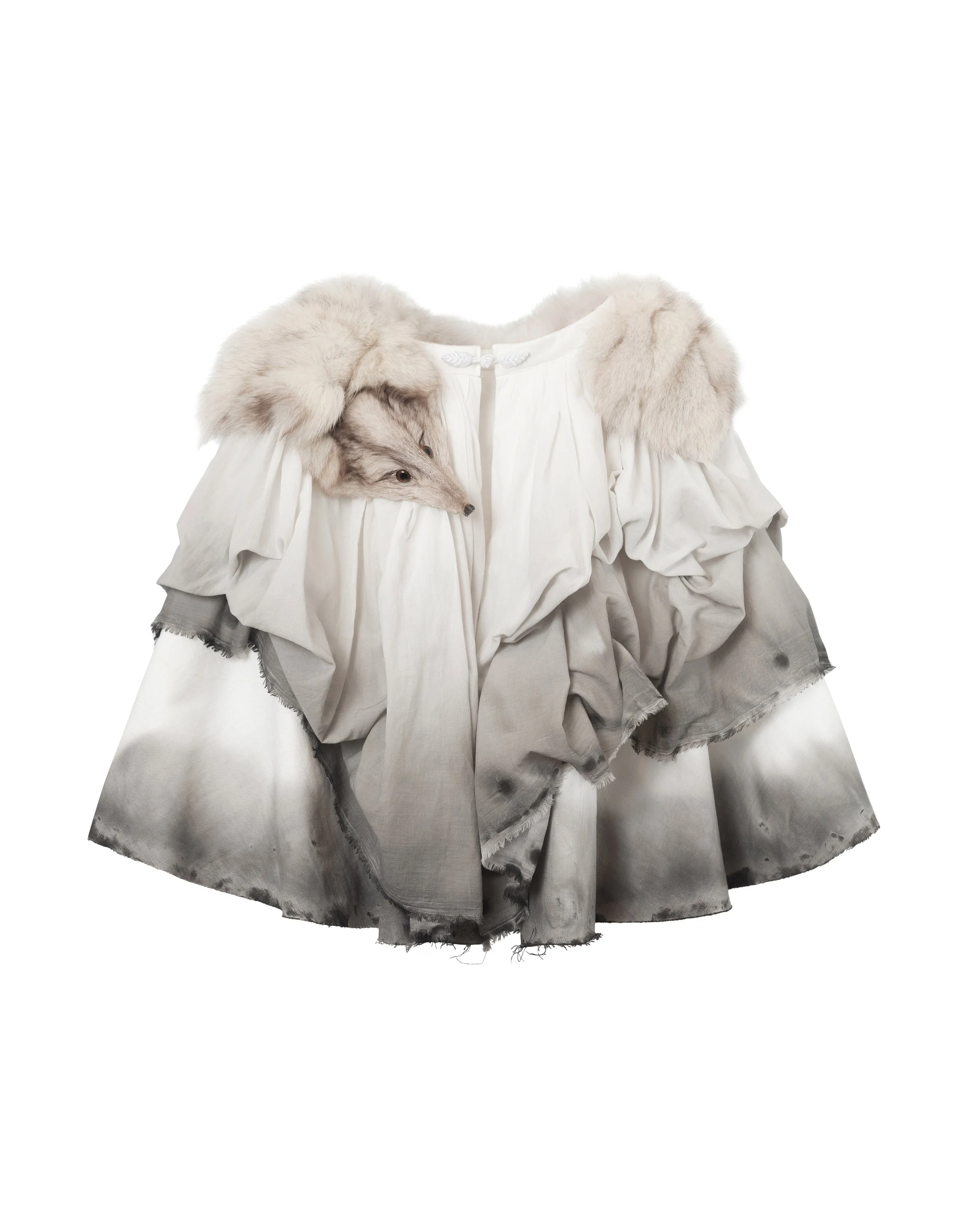 Layered Ombre Fox Cape