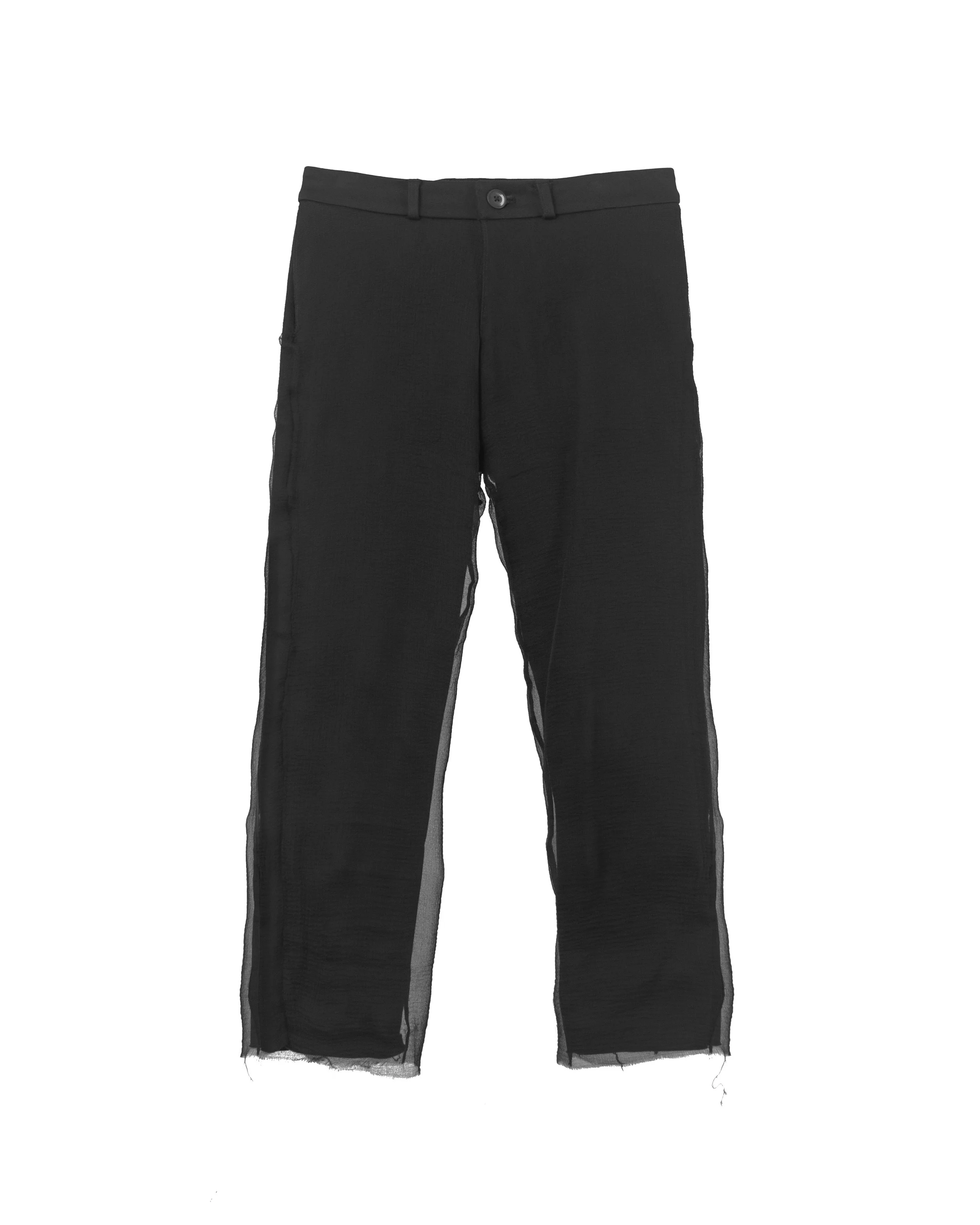 Silk Layered Tailored Trousers