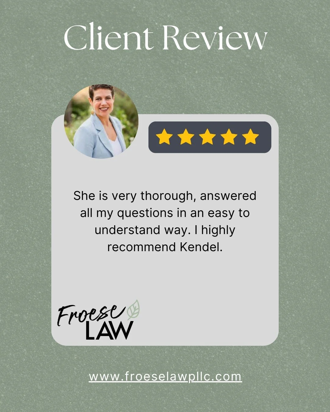 Thank you so much to this client for such a kind review! 🤗