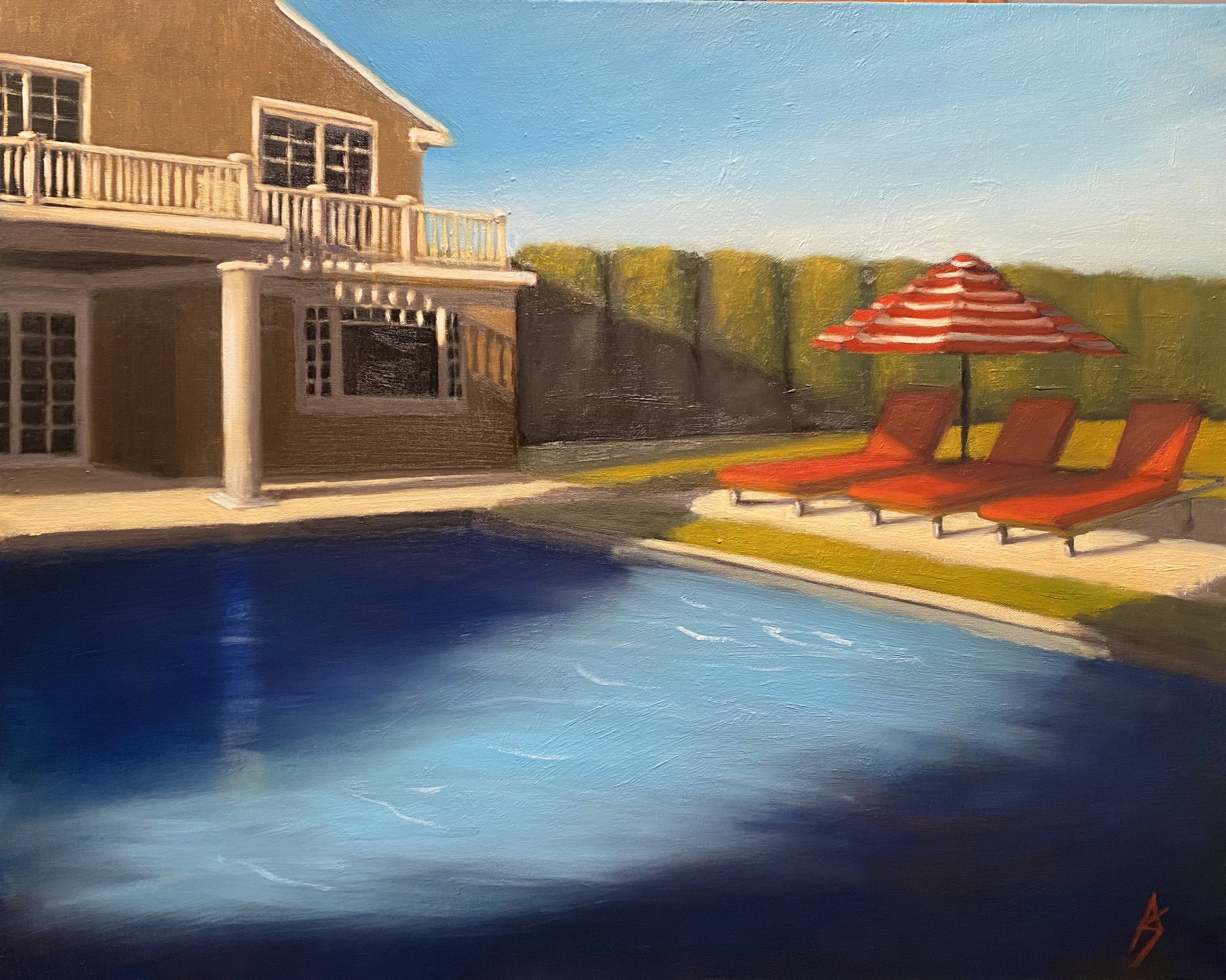 Hamptons Backyard - Alex Selkowitz Fine Art