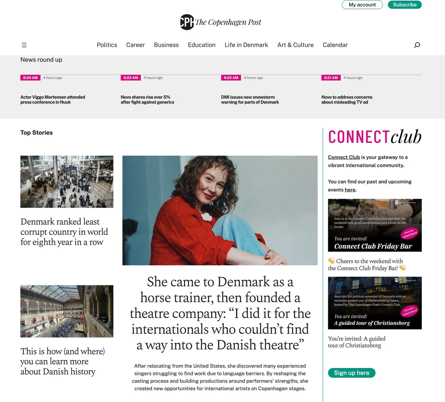 Look who&rsquo;s on the front page of the Copenhagen Post! 

We are so proud to work with artists from all over the world here in Denmark 💖✨