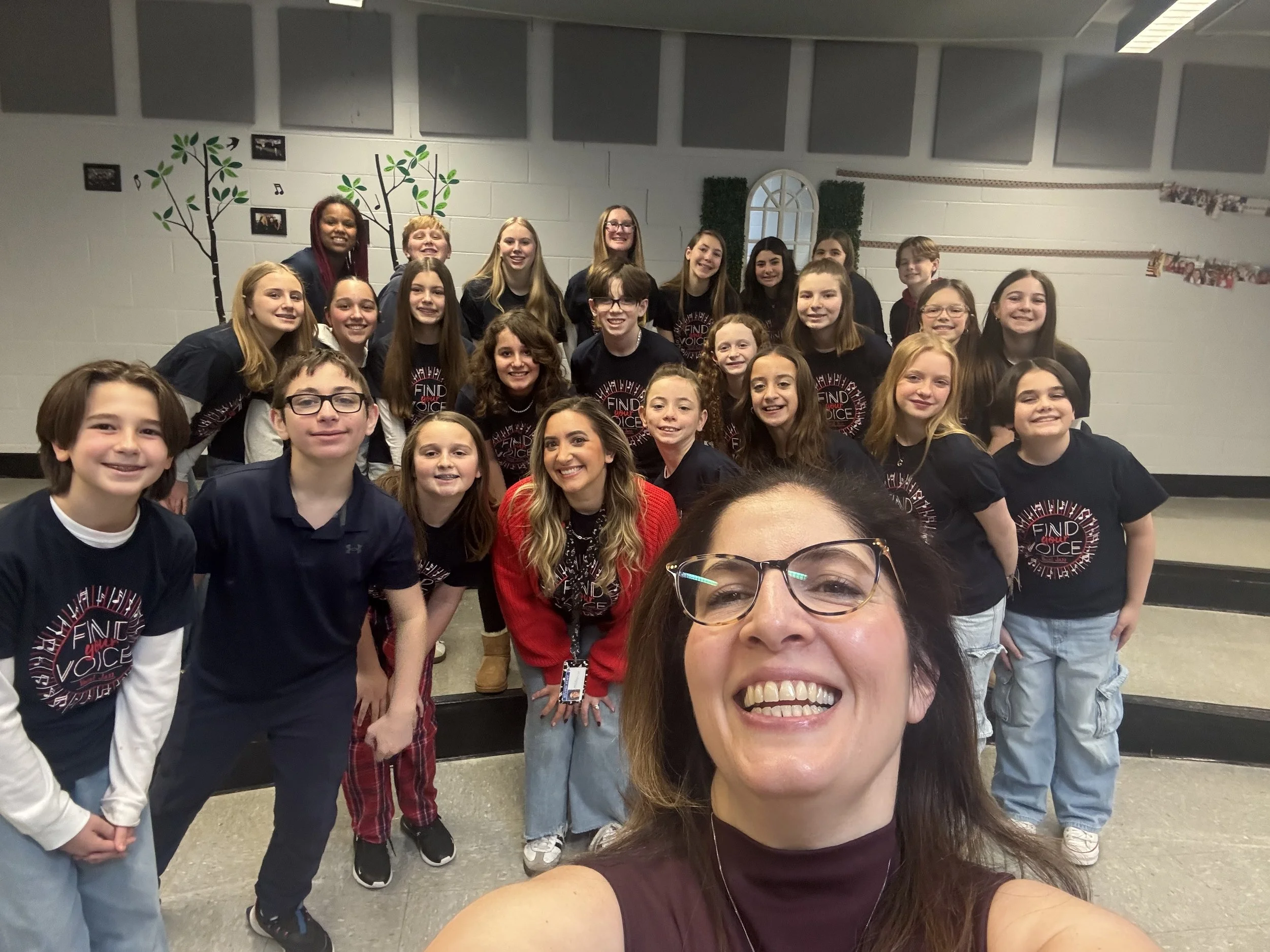 Melissa with Middle School Jazz Choir at SCMEA Jazz Day 2026