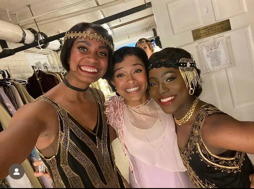 Backstage at The Great Gatsby- Mariah Reives, Alya Ciccone-Burton, Lauryn Adams 
