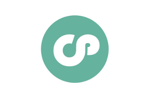 Green circular logo with stylized white lowercase 's' and 'p' intertwined