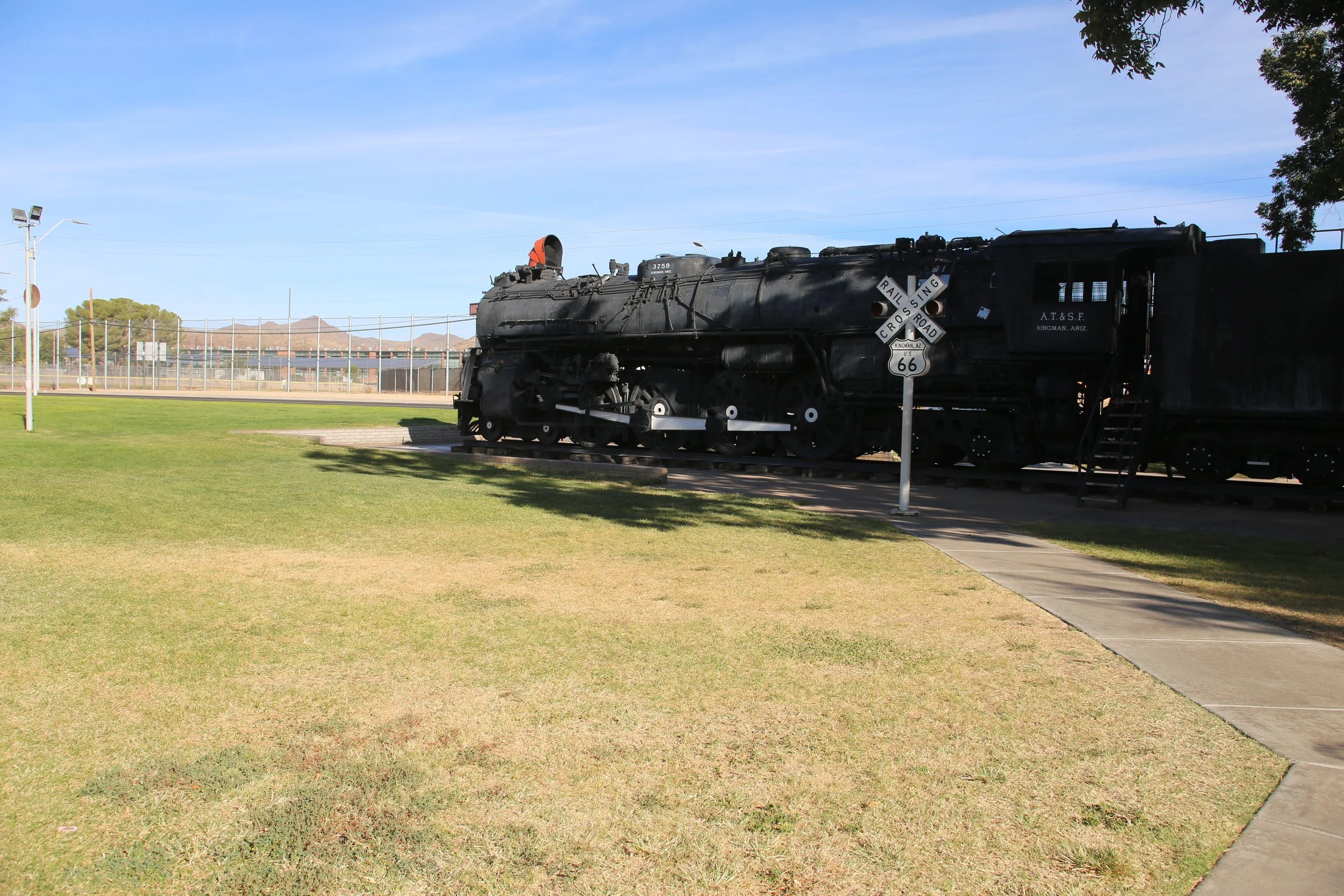 Former AT&SF 4-8-4 #3759 at Kingman AZ.