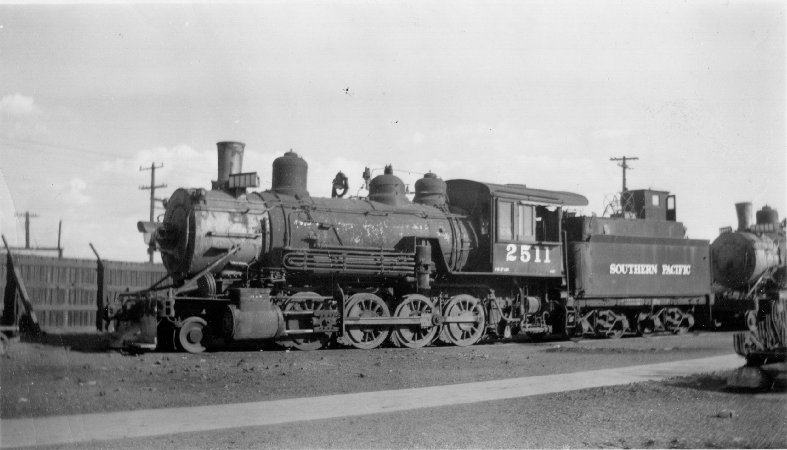 Southern Pacific 2511 was built by Baldwin Locomotive Works in October 1905 for the Arizona & New Mexico #24. The El Paso & Southwestern purchased the Arizona & New Mexico effective Sunday January 1, 1922.  The locomotive became El Paso & Southwester