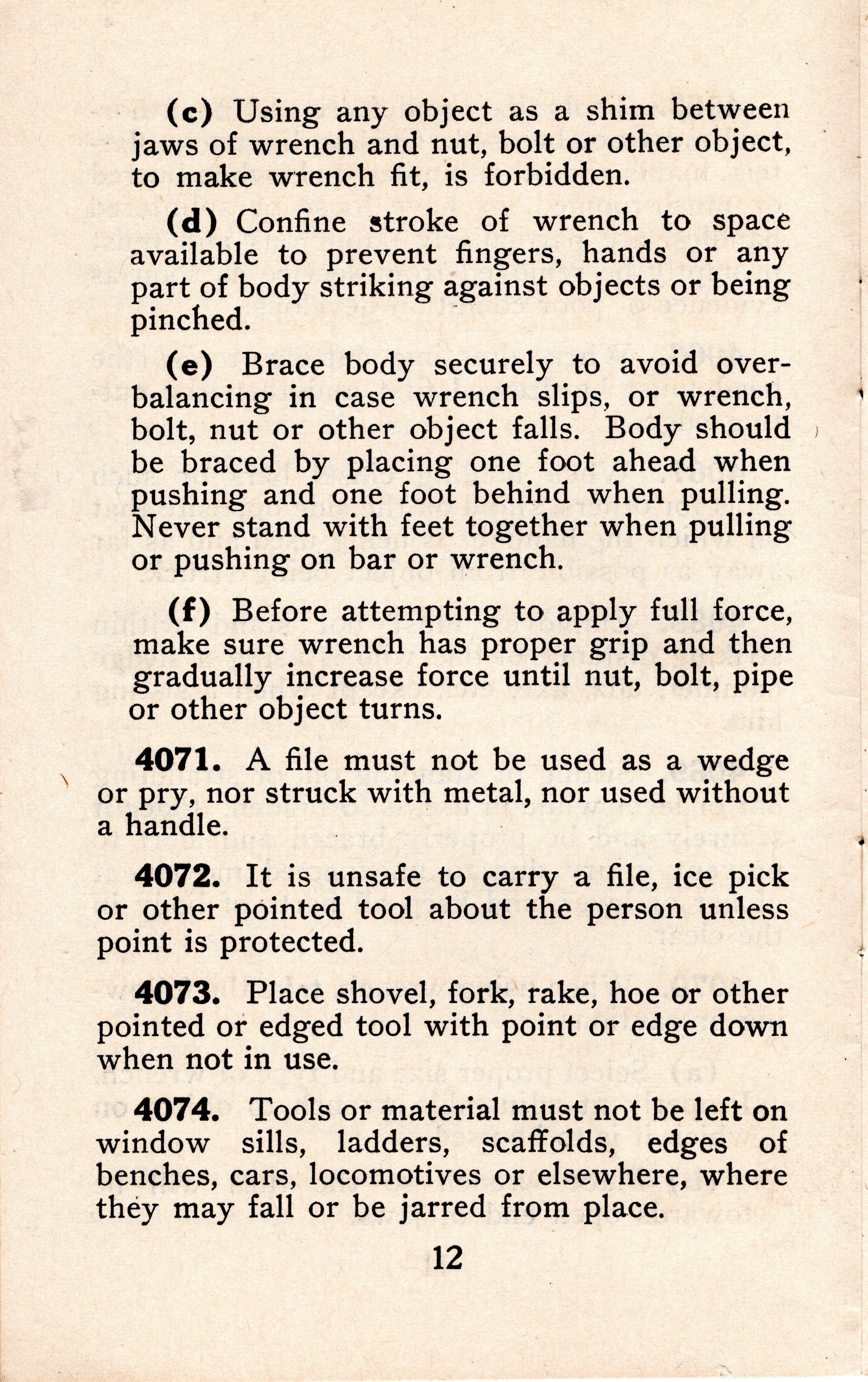 1944 SP Saftey Rules Maintenace of Equipment Department Pg 12.jpg