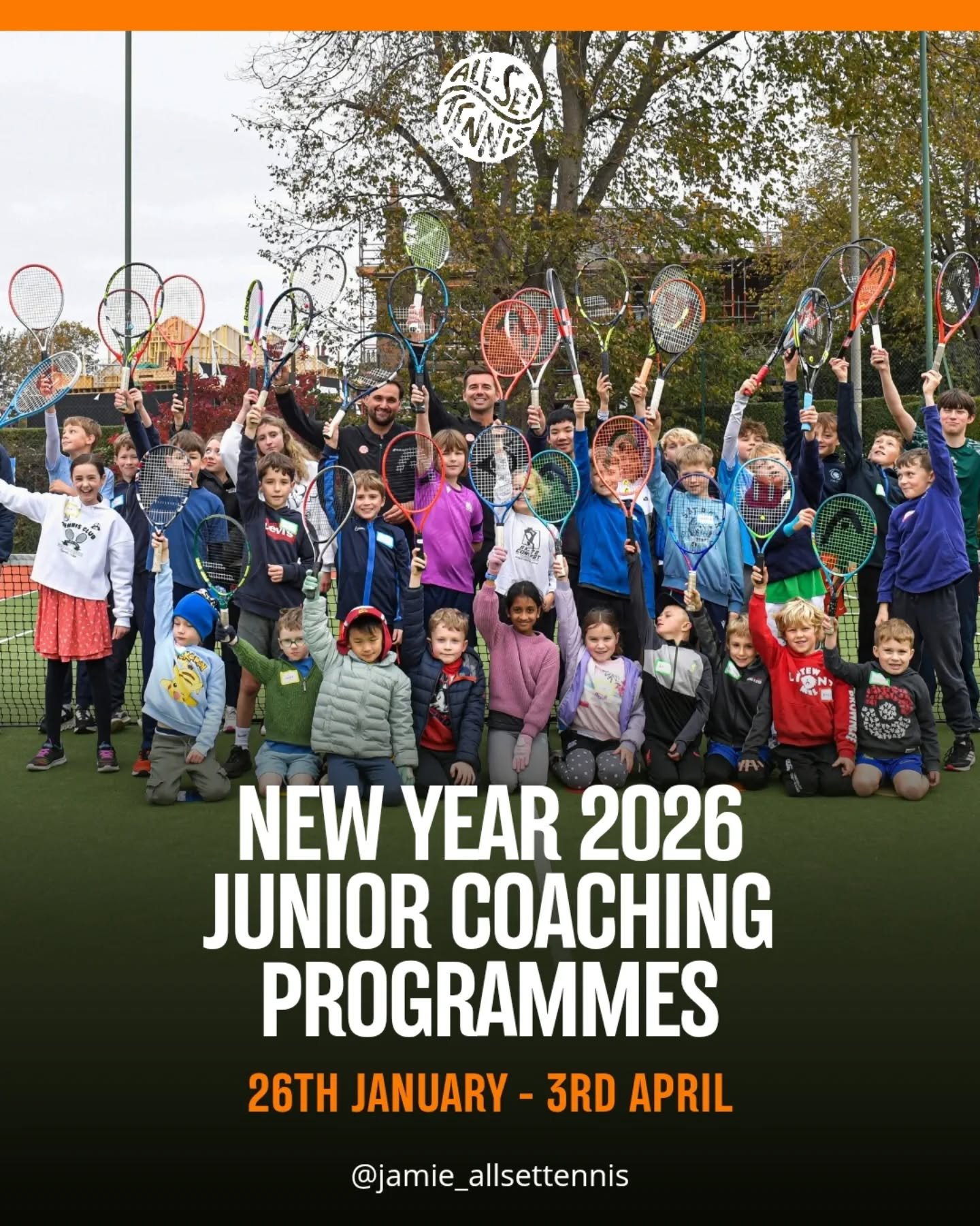 Our New Year 2026 Coaching Programmes Are Now LIVE!🎾🎉

We are so excited to announce that our New Year Tennis Coaching Programmes are now open for booking! Last term filled up super fast, so make sure you grab your spot early! 🎾

When Does It Star