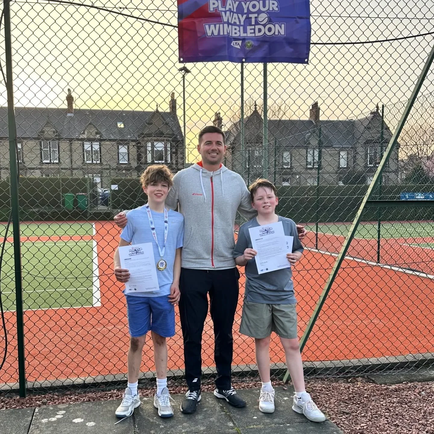 🎾 Play Your Way to Wimbledon 🎾

The club stages of Play Your Way to Wimbledon recently took place at Lomond Park Tennis Club.

On 21st March, 10 boys competed, with Louis Webber beating Ruaridh Cumming in the final to progress to the county stage. 