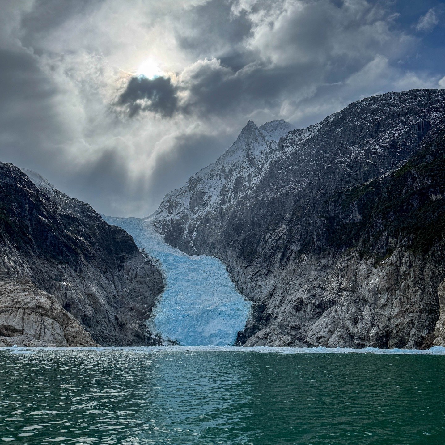 Unnamed glacier spilling into Parry Fjord, Tierra del Fuego, Chile. Seen on a GREAT expedition with Kanaturaleza.cl