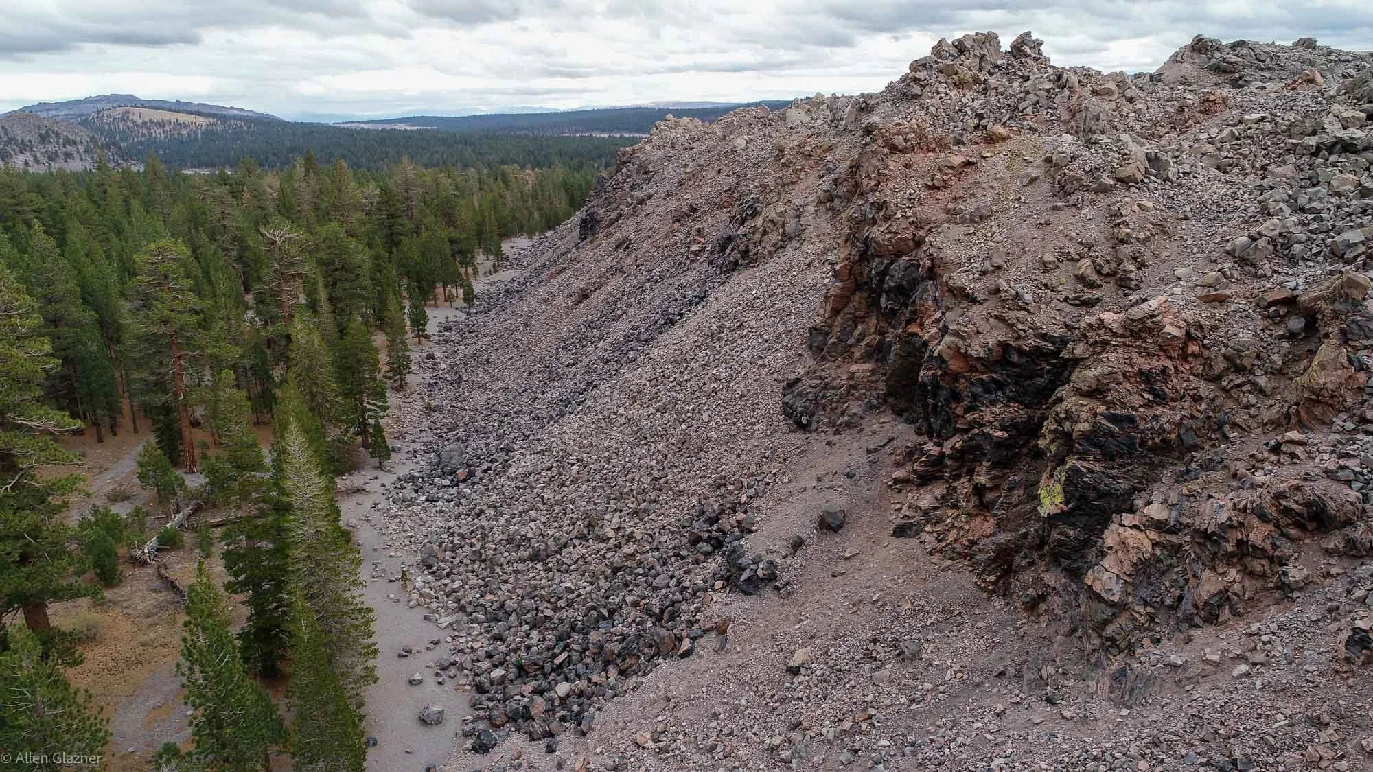 North flank of Obsidian Dome