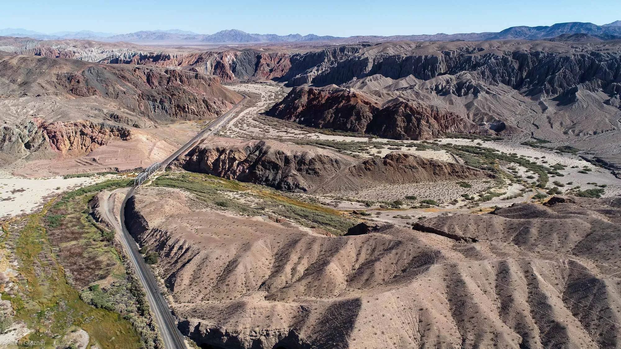 Horseshoe bend in Mojave RIver, Afton Canyon