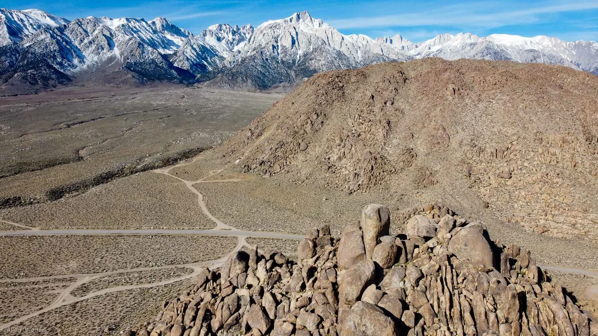 Alabama Hills and Sierran crest