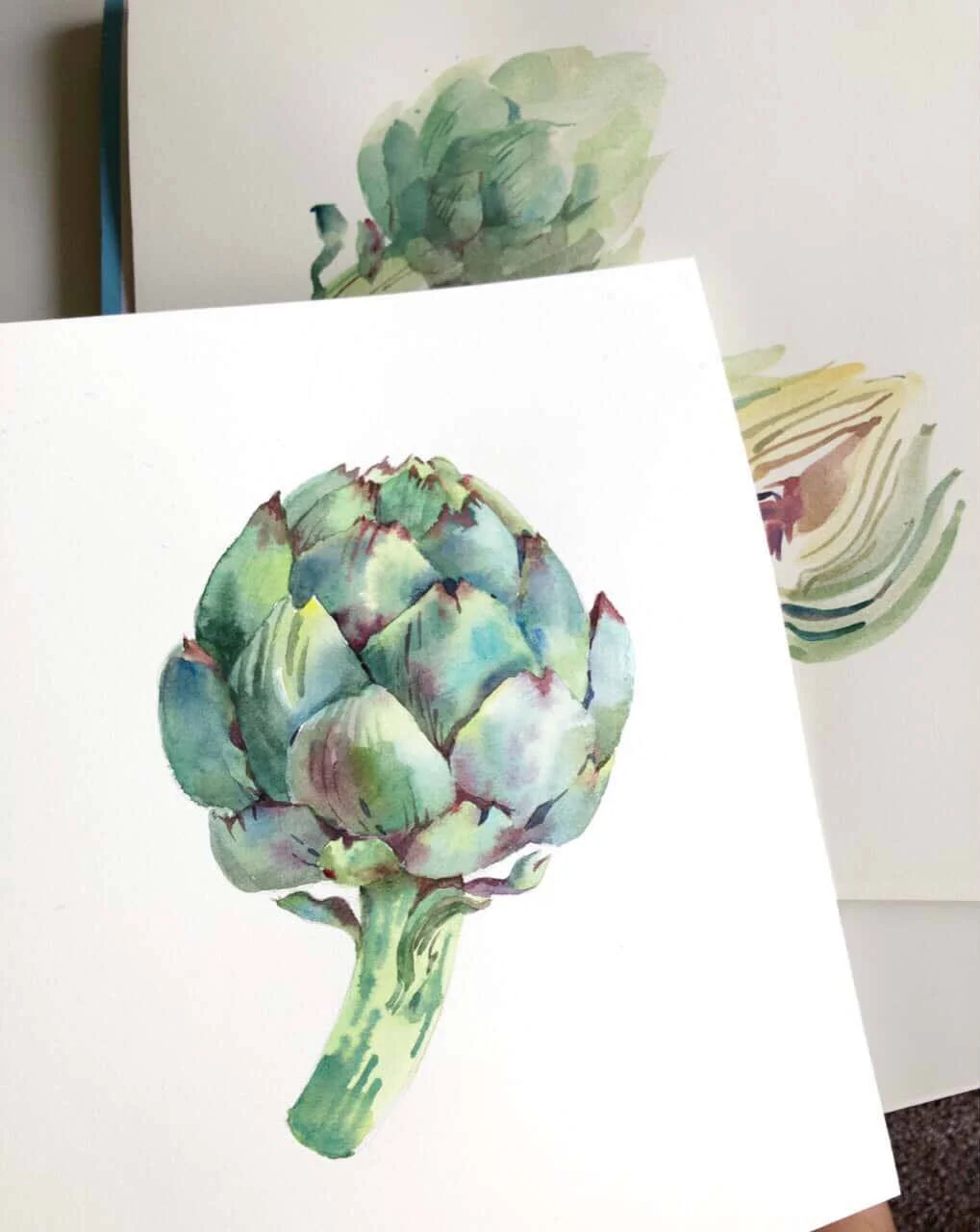 January 23, 10.00 am-12.00 pm - Painting Class. Botanical Illustration: Artichoke.