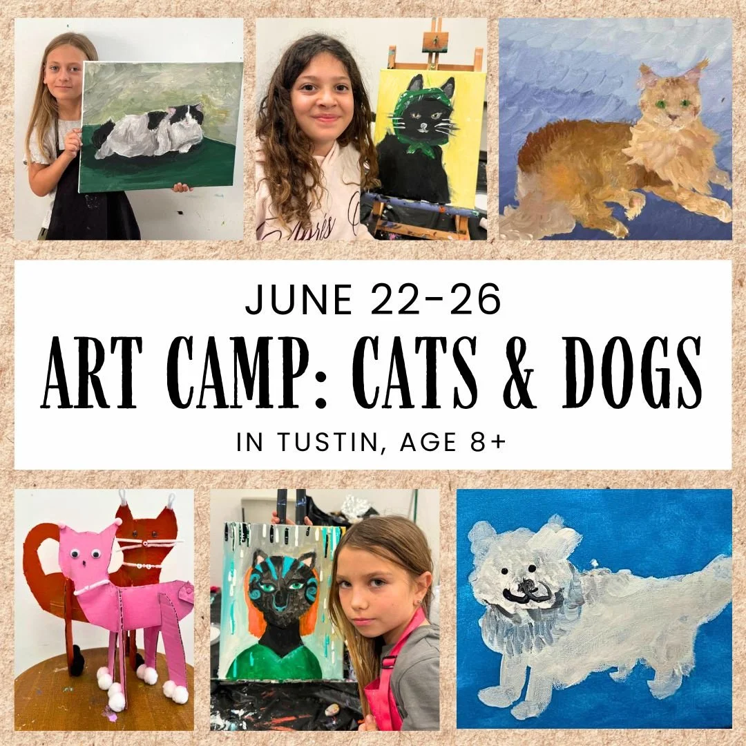 June 22 - 26 - Art Camp: Cats & Dogs (8+ y.o.)