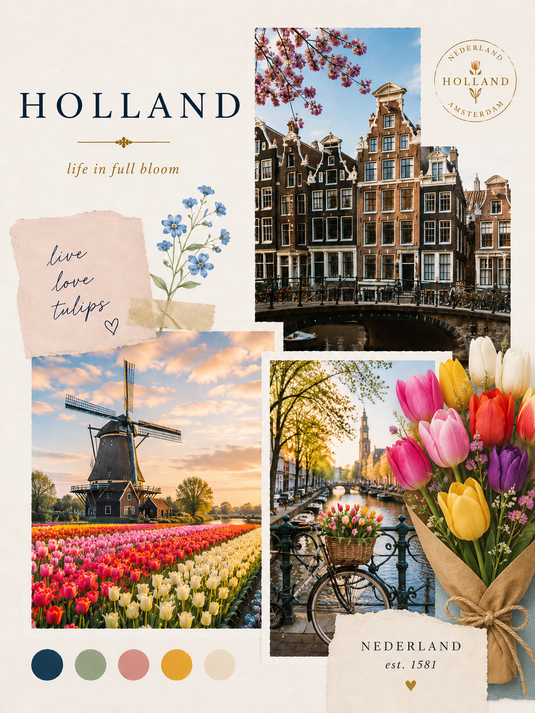 July 19, 5.00 pm-8.00 pm - Around the World, Dutch Night - Art workshop + Floral workshop (for Adults)