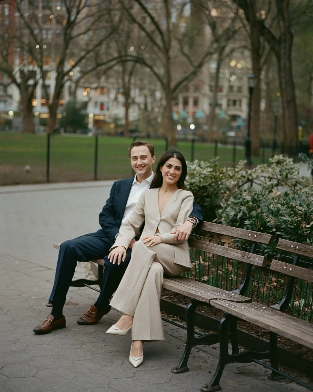 Shake Shack in the park with I + D! A perfect way to end the sweetest engagement session! 

&bull;
&bull;
&bull;
Film developed and scanned by @bleekerdigital #nycweddingphotographer #newyorkweddingphotographer #eastcoastweddingphotographer #nycengag