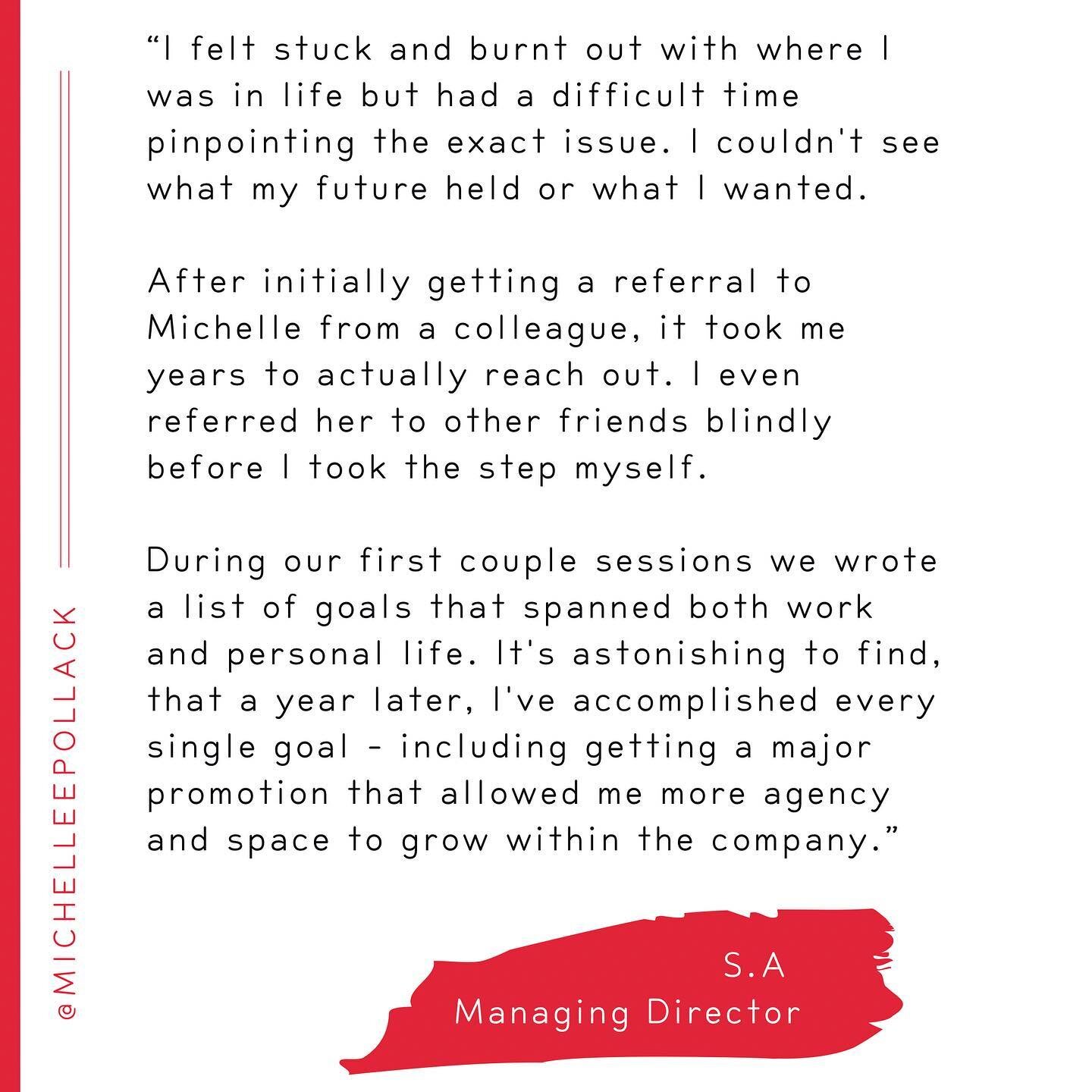 I&rsquo;m sharing this to show you what&rsquo;s possible and what you&rsquo;re capable of when you finally make the choice to discover what needs to shift in order live the life you&rsquo;re desiring. 

I have space for one private client available i