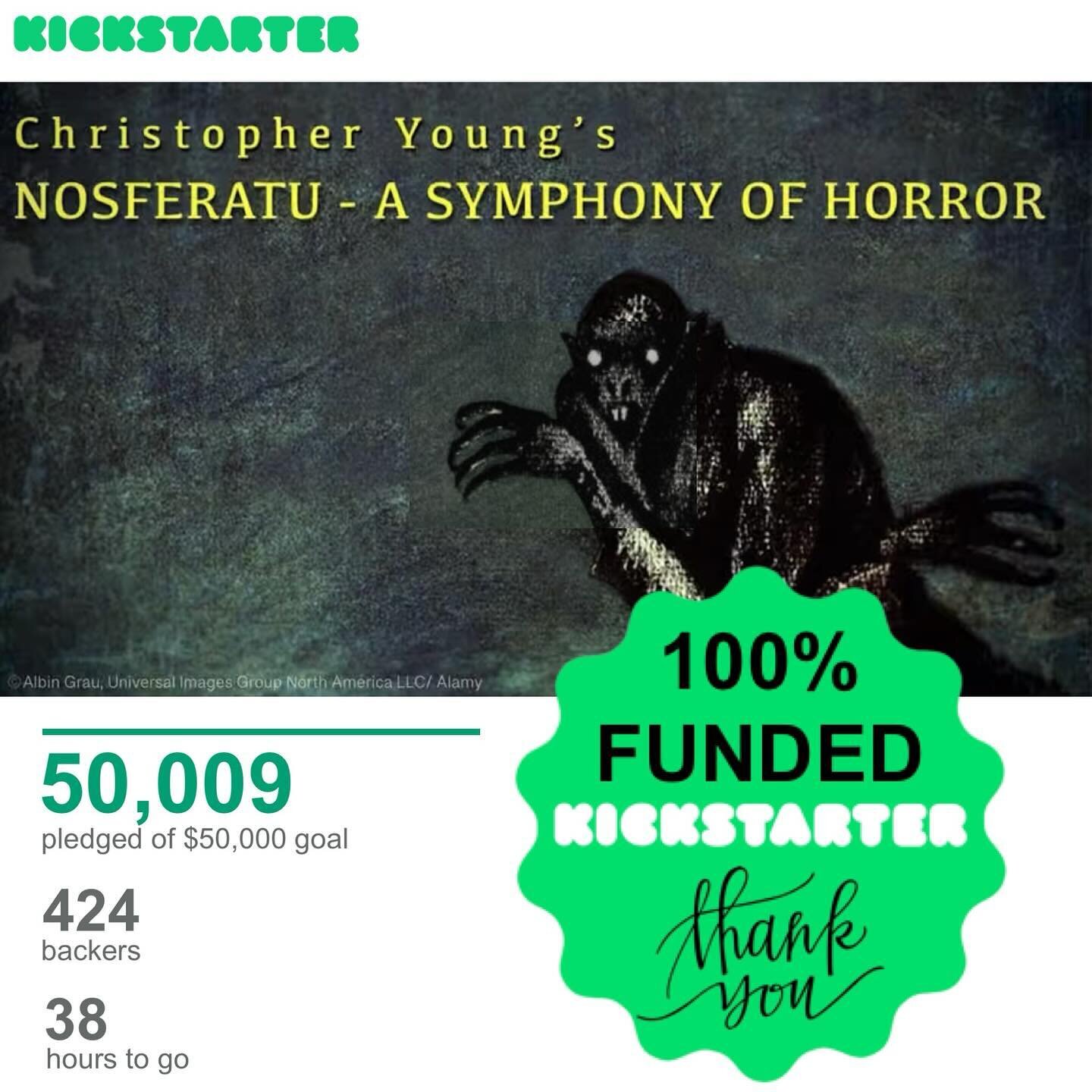 🗞 LATE BREAKING NEWS 🗞

Christopher Young's Kickstarter campaign, NOSFERATU: A SYMPHONY OF HORROR, has been 100% backed by all his fans from around the world! Later this year, he'll be returning to Z&uuml;rich to re-record parts of his score from t