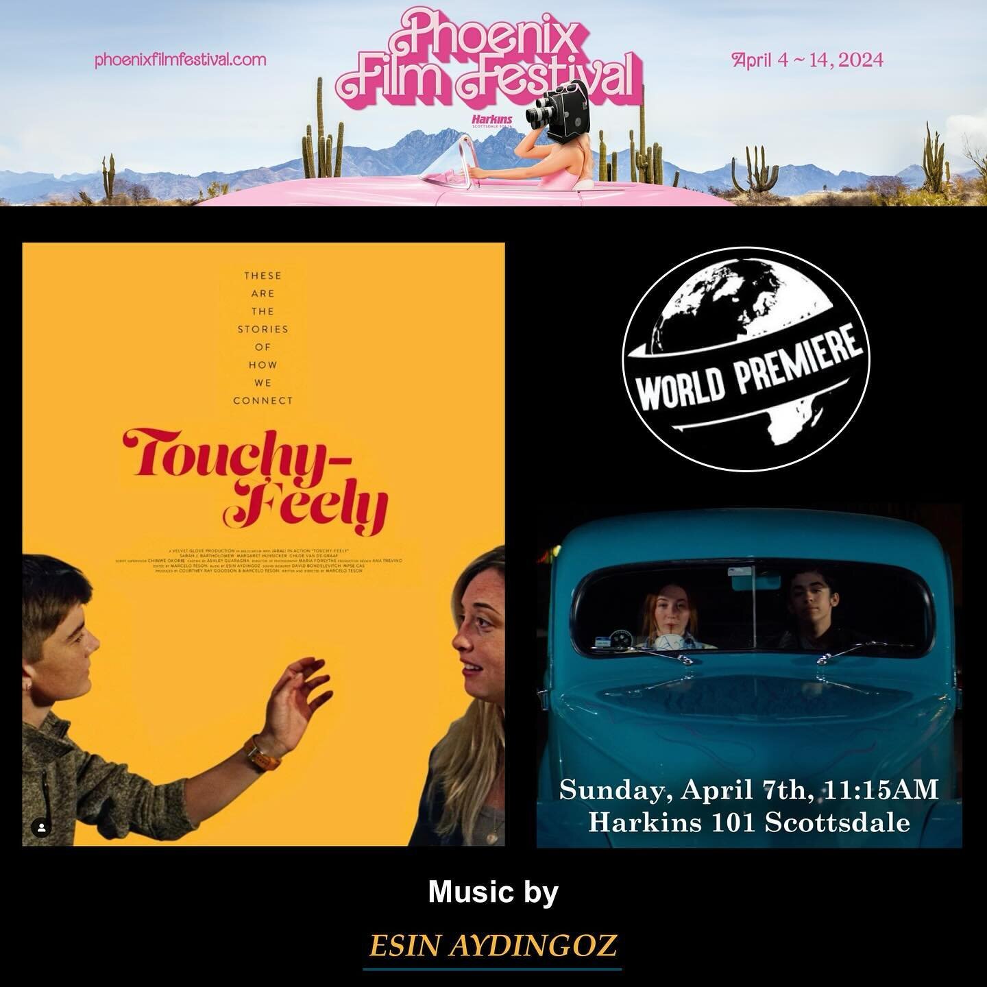 We're happy to report that the world premiere of Touchy-Feely by @marceloteson will take place this Sunday April 7th at the Phoenix Film Festival! Our Grammy nominated client, Esin Aydingoz, who scored it had this to say, &quot;Loved writing about lo