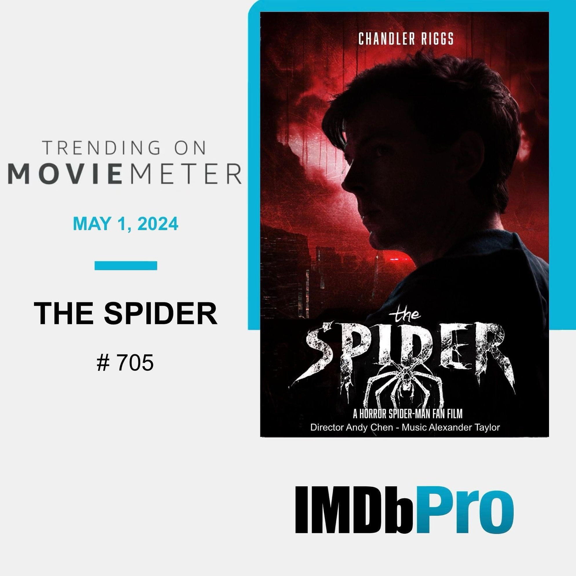 On IMDbPro, THE SPIDER has MovieMeter number of 705, which is unprecedented for a short! This impressive film was directed by @locustgarden and scored by our multi-instrumentalist &amp; award-winning client, @alexandertaylormusic. Congrats to all inv
