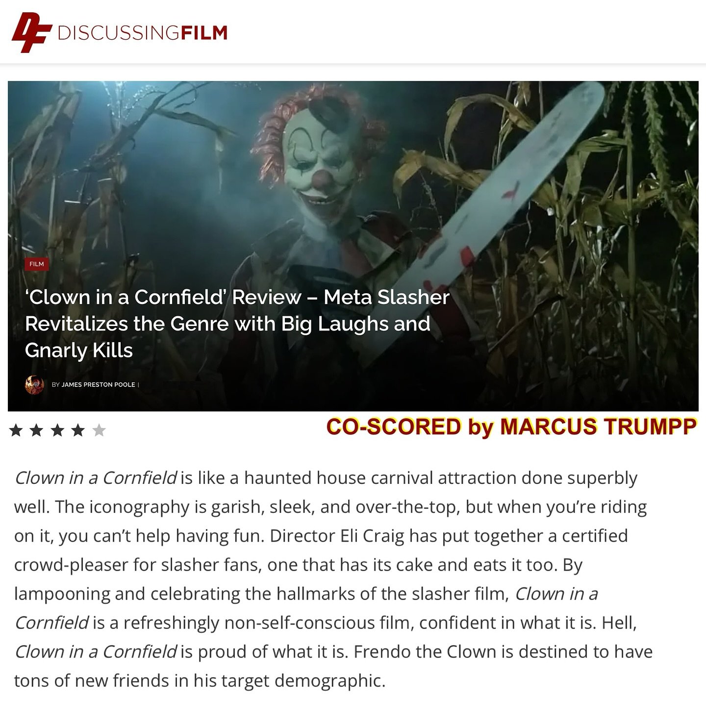 New review is up for πΎππππ ππ πΌ πΎππππππππΏ, which was co-scored by our client Marcus Trumpp @trumppet. Read the @discussingfilm review which gives πΎππππ ππ πΌ πΎππππππππΏ 4 out of 5 stars!
*
Article: LINK IN PROFILE
*
#