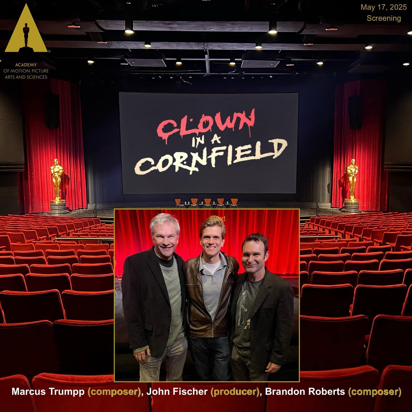 Over the weekend, πΎππππ ππ πΌ πΎππππππππΏ screened at the Academy Of Motion Picture Arts and Sciences. The composers of πΎ.π.πΌ.πΎ., Brandon Roberts and our client Marcus Trumpp @trumppet , were there enjoying it with the audience. Aft
