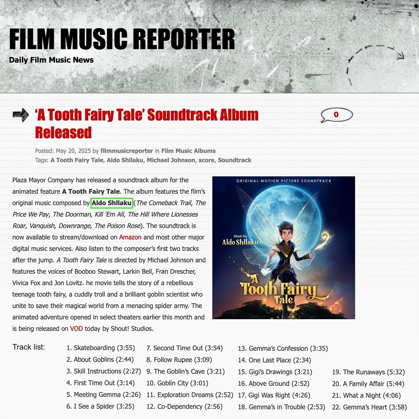 πΌ πππππ ππΌπππ ππΌππ soundtrack, by our client Aldo Shllaku, got a nice write-up from our friends at @filmmusicrep. Enjoy @shllaku.aldo’s enchanting score on your favorite platform today!
*
Article: LINK IN PROFILE
Sdtk Stream: LIN